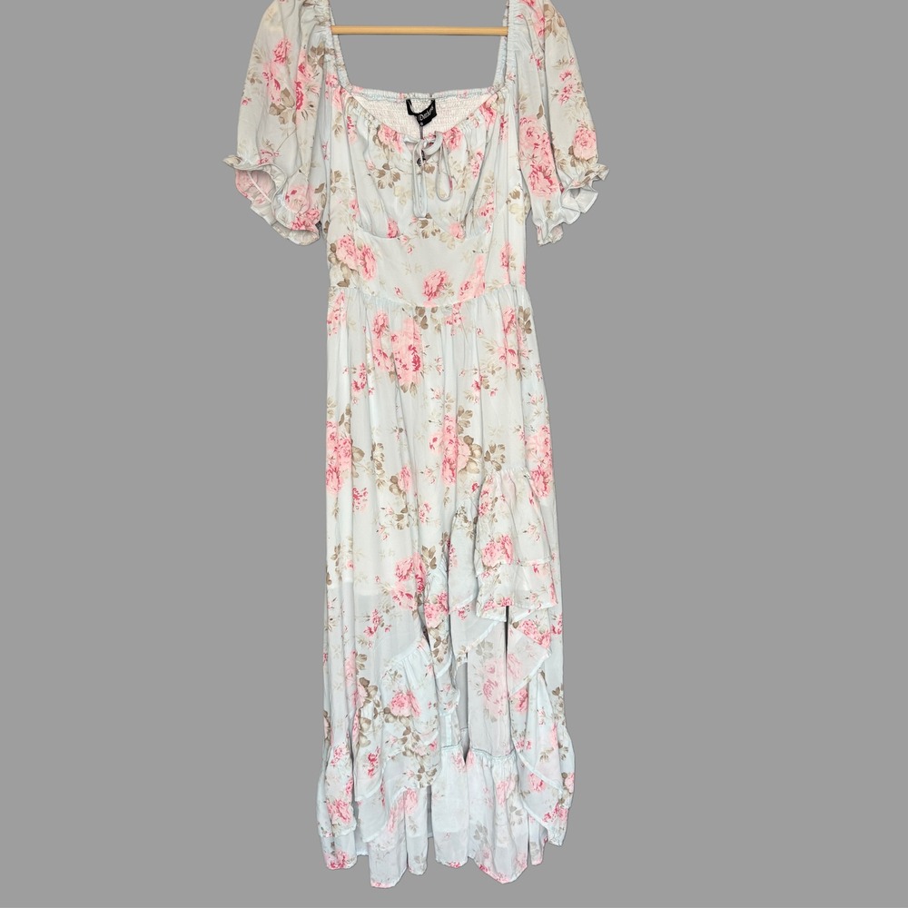 NWT Scarlet Darkness Renaissance Cottagecore Corset Dress Floral Milkmaid Small - Picture 4 of 8